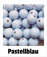 Holzperlen 16mm pastellblau